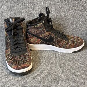 Nike Air Force 1 Ultra Flyknit Mid Multicolor Men's Size 10 US 817420-002